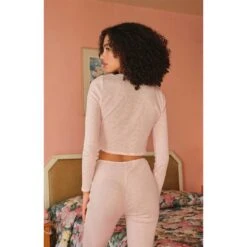 Women's Pointelle Logo Flare Pants -Online Clothing Store 0702468680138NEW 02 901 c9e127a9 905e 4ca2 b0d8 9496db242715