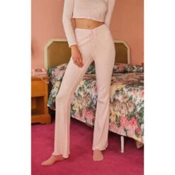 Women's Pointelle Logo Flare Pants -Online Clothing Store 0850468680027NEW 00 901 a0e50113 40e6 4477 9096 c4e6a739b447