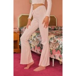 Women's Pointelle Logo Flare Pants -Online Clothing Store 0850468680027NEW 01 901 1f3ccf3a 6175 449d bab3 b336c74e0520