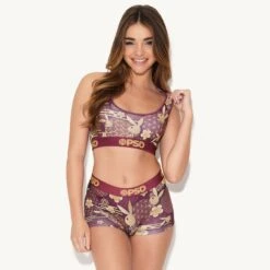 Year Of The Rabbit Sports Bra Maroon