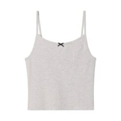 Women's Bunny Bow Cami 5 Women's Bunny Bow Cami -Online Clothing Store 536791 6857980510305 BUNNY BOW TANK HEATHER GREY SHIRT BLACK SHIRT FRONT c96b92c5 5087 4f87 8ad8 0c152e3cc2e4