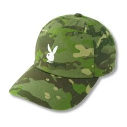 Adjustable Rabbit Head Logo Hat Camo -Online Clothing Store AdjustableRabbitHeadLogoMulticamoGreen