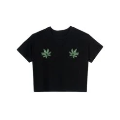 Team Green Femlin Baby Tee -Online Clothing Store FEMLINLEAFSBABYTEE BLACK