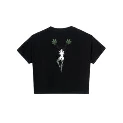 Team Green Femlin Baby Tee -Online Clothing Store FEMLINLEAFSBABYTEE BLK BACK