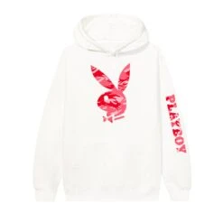 Hare Camo Hoodie -Online Clothing Store HAREDCAMO PINKBONEHOODIE FRONT