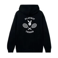 Tennis Club Hoodie 10 Tennis Club Hoodie -Online Clothing Store PBTENNIS BLK HOODIE BACK