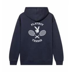 Tennis Club Hoodie 8 Tennis Club Hoodie -Online Clothing Store PBTENNIS NAVY HOODIE BACK