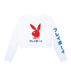 Japanese Rabbit Head Women's Cropped Long Sleeve
