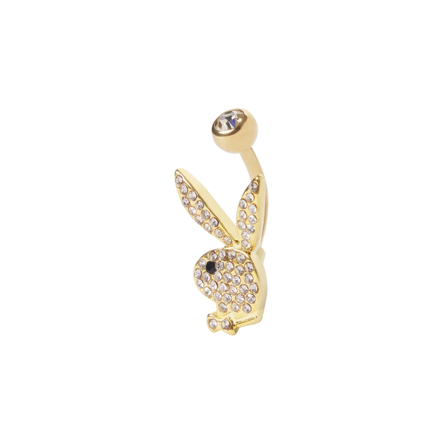 Pave Rabbit Head Belly Ring 2 Pave Rabbit Head Belly Ring - Image 2