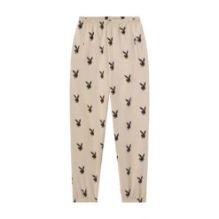 Women's All Over Bunny Sweatpants -Online Clothing Store PB WOMENS ALL OVER BUNNY SWEATPANTS TAN 001