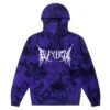Branchy Masthead Hoodie Purple Black Tie Dye