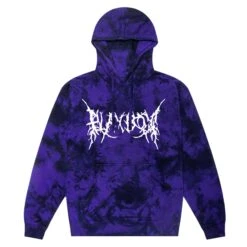 Branchy Masthead Hoodie Purple Black Tie Dye