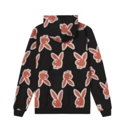 Men's Repeating Rabbit Head Logo Hoodie 5 Men's Repeating Rabbit Head Logo Hoodie -Online Clothing Store PLAYBOY MENSGLOWHOODIE 02