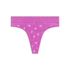 Women's Bunny Seamless Thong 11 Women's Bunny Seamless Thong -Online Clothing Store PLAYBOY PB BUNNY SEAMLESS THONG DEEP ORCHID 02