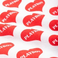 Women's Heart Lounge Boxer Shorts -Online Clothing Store PLAYBOY PB LOUNGE BOXER RED WHITE 04