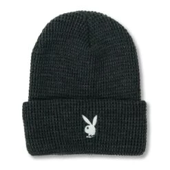 Rabbit Head Waffle Cuffed Beanie -Online Clothing Store PLAYBOY BEANIE 11A