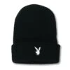 Rabbit Head Waffle Cuffed Beanie