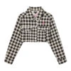 Women's Houndstooth Cropped Jacket