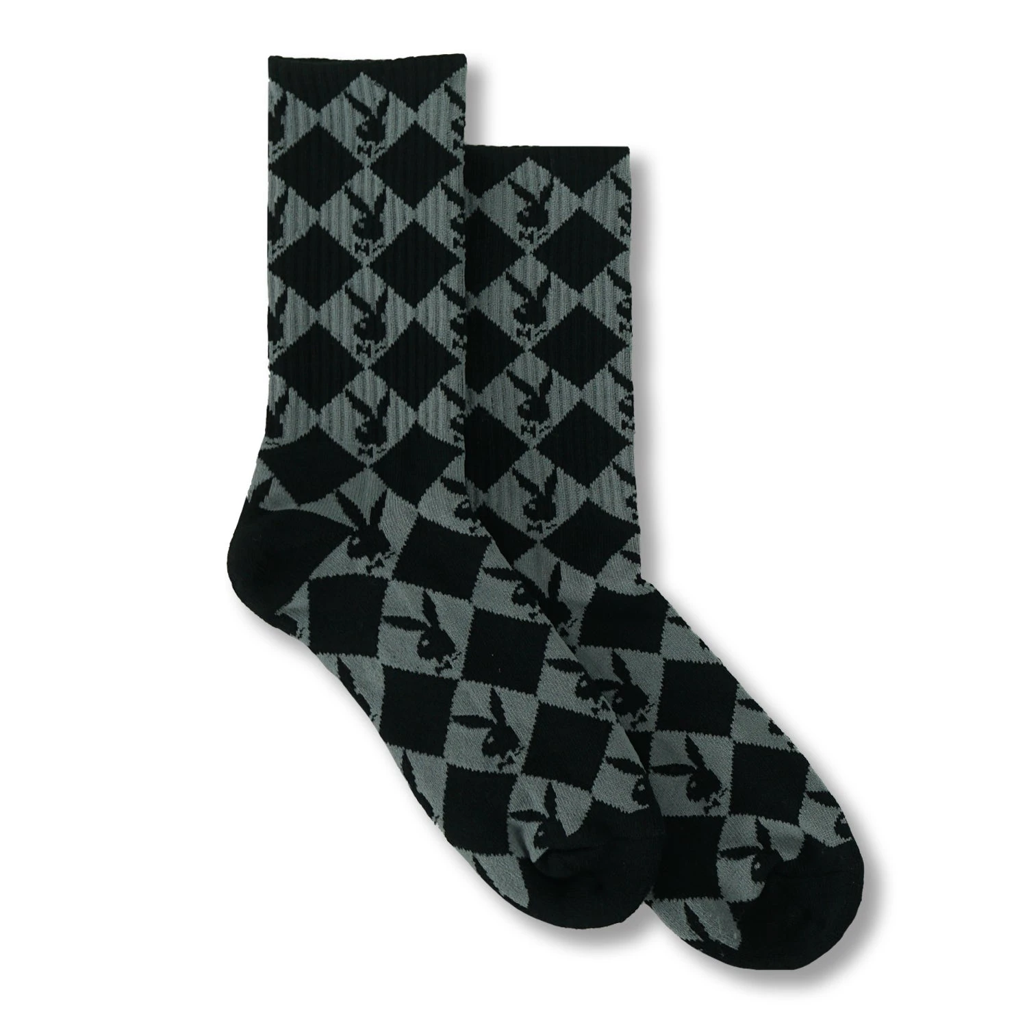 Rabbit Head Diamond Shape Pattern Crew Socks 3 Rabbit Head Diamond Shape Pattern Crew Socks - Image 3