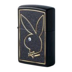 Gold Rabbit Head Zippo Lighter -Online Clothing Store Playboy Gold and Crystal Rabbit Head Zippo Lighter 02