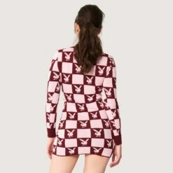 Women's Checkerboard Dress -Online Clothing Store Playboy MG Checkerboard Dress 2372