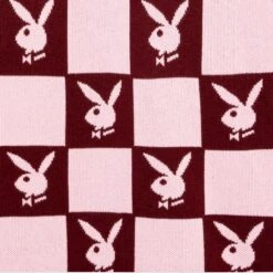 Women's Checkerboard Dress -Online Clothing Store Playboy MG Checkerboard Dress Burgundy 03