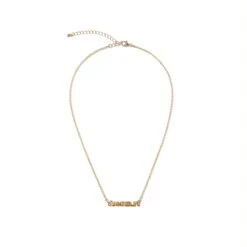 Masthead Nameplate Necklace -Online Clothing Store Playboy Masthead Nameplate Necklace Gold 02