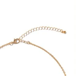 Masthead Nameplate Necklace -Online Clothing Store Playboy Masthead Nameplate Necklace Gold 04