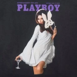 October 1968 Cover T-Shirt -Online Clothing Store Playboy October 1972 Cover T Shirt black 04