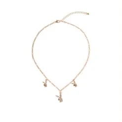 Rabbit Head Dangle Necklace -Online Clothing Store Playboy Rabbit Head Dangle Necklace 01