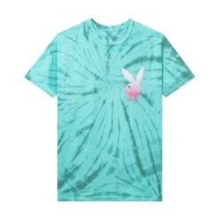 Repeating Masthead Tie-Dye T-Shirt 13 Repeating Masthead Tie-Dye T-Shirt -Online Clothing Store Playboy Repeating Masthead T Shirt Green 01