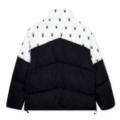 Women's Bunny Head Puffer -Online Clothing Store Playboy AOP Bunny Colour Block Puffer Black 02 63b1aec1 0d8a 4ff8 8d8f e15046834315