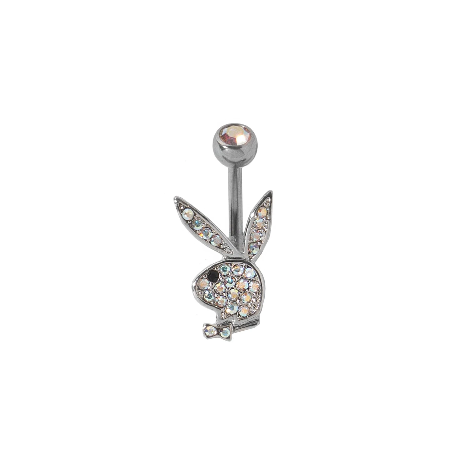 Pave Rabbit Head Belly Ring 3 Pave Rabbit Head Belly Ring - Image 3