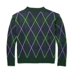 Men's Vintage Argyle Cardigan -Online Clothing Store Playboy ClassicCardigan Green 02
