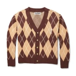 Online Clothing Store -Online Clothing Store Playboy ClassicCardigan Tan 01