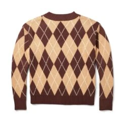 Men's Vintage Argyle Cardigan -Online Clothing Store Playboy ClassicCardigan Tan 02