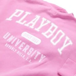 Women's Playboy University Zip Up Hoodie -Online Clothing Store Playboy Crest Full Zip Jacket SuperPink 03