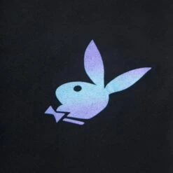 Holographic Repeating Masthead T-Shirt -Online Clothing Store Playboy Holographic Tee Blk 03 d9a421b4 6fcf 498c a4b0 cc1906b70599