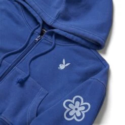 Women's Riptide Cropped Hoodie -Online Clothing Store Playboy Riptide Crop Jacket Beacoup Blue 03 6a758b15 ee33 4b32 bd43 9391c9225d7b