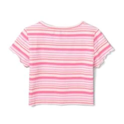 Women's Crush Stripe Scoop Tee -Online Clothing Store Playboy Womens Crush Stripe Scoop Tee Pink 02