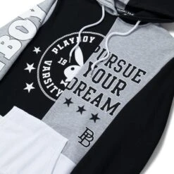 Women's Varsity Hoodie 14 Women's Varsity Hoodie -Online Clothing Store Playboy Womens Sweatshirt Black 03