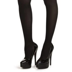 Bunny Suit Black Stiletto -Online Clothing Store Playboy shoes platform blk 2