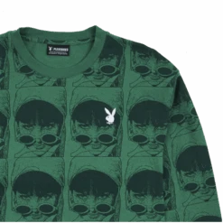 Playboy X Pleasures Playmate Heavyweight Long Sleeve -Online Clothing Store PlayboyxPleasuresPlaymateHeavyweightLongSleeve GREEN