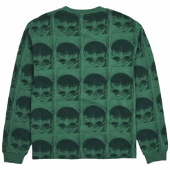 Playboy X Pleasures Playmate Heavyweight Long Sleeve -Online Clothing Store PlayboyxPleasuresPlaymateHeavyweightLongSleeve green 1